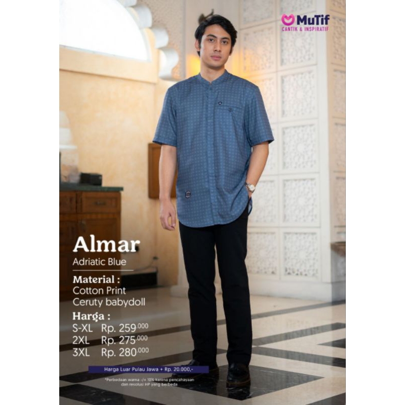 KOKO ATASAN PRIA DEWASA ALMAR BIRU BY MUTIF