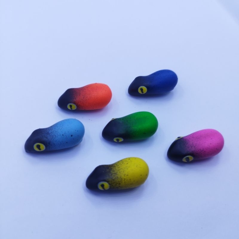 Cangkang/kulitan Lure Body Soft Frog ukuran 3 cm umpan mancing casting ikan toman dan ikan gabus/har