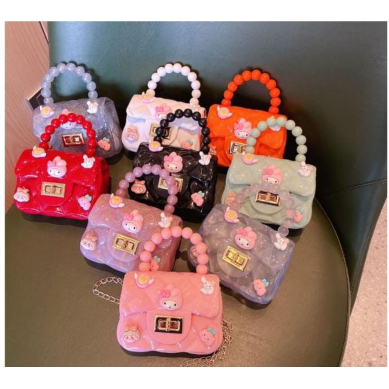 Tas Jelly Mini Manik Manik Tas Jelly Tas Jelly Motif Tas Jelly Karakter Tas Mini Glossy Korea Anak