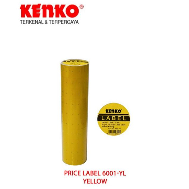 

KENKO PRICE LABEL 6001-YL (YELLOW ) @10ROL