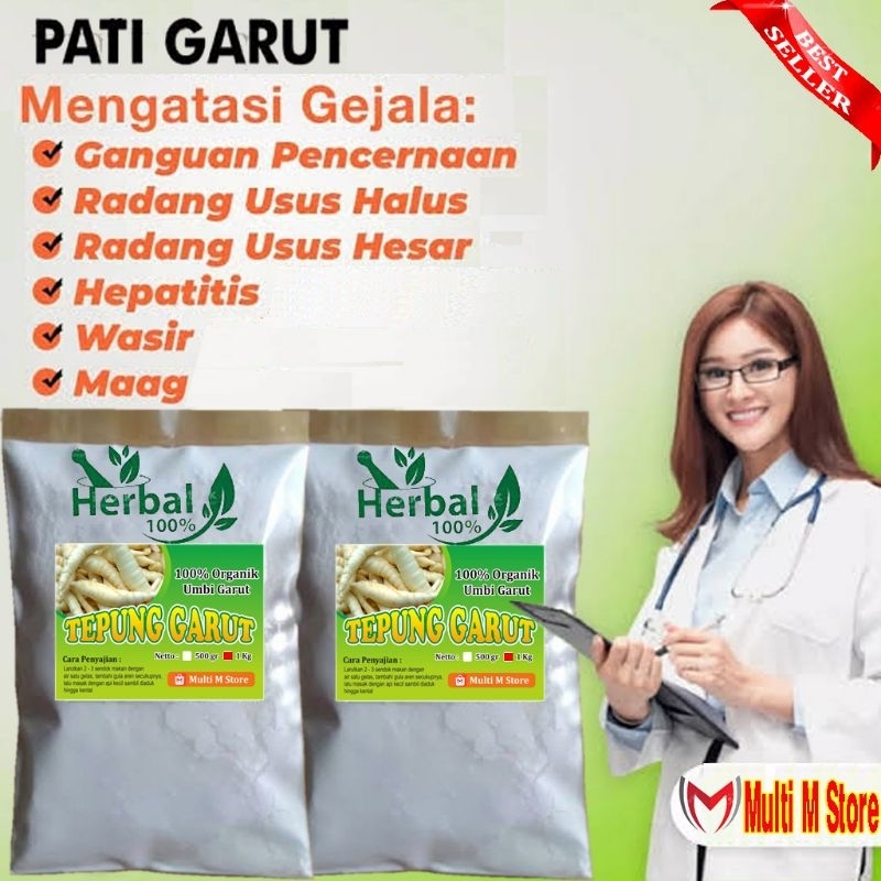 

3 Kilo Gram Tepung Pati Garut Kwalitas NO 1 | Tepung Garut Murni | Obat Maag Dan Asam Lambung