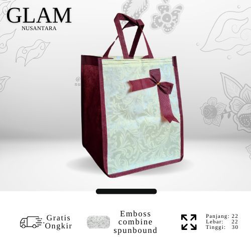 

(Satuan) Tas Kotak Emboss Nusantara - Souvenir Elegan - Box 22 - Satuan / Ecer