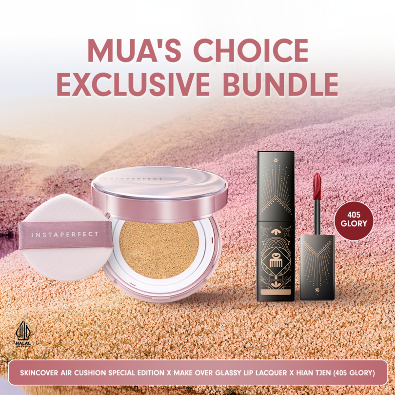 [MUA's Choice EXCLUSIVE BUNDLE] Instaperfect Skincover Air Cushion Special Edition X MAKE OVER Glass