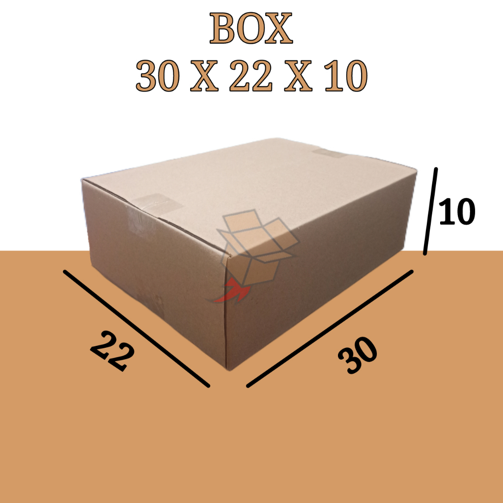 

Kardus Polos Karton Box Coklat DieCut 30x22x10