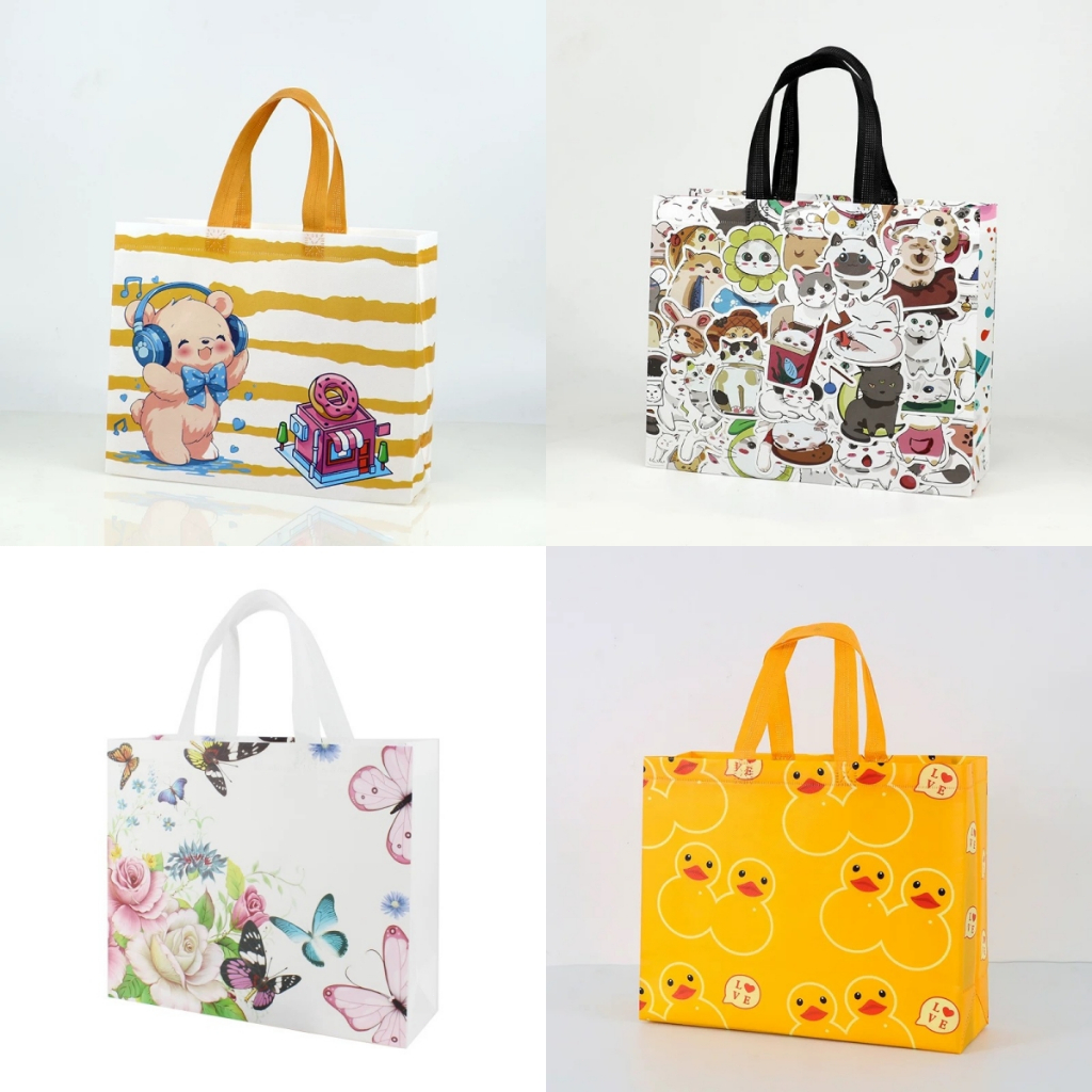 

Tas Belanja / Tote Bag Spunbond/ Goodie Bag Spunbond /Tas Spunbond /Kain Motif Premium Kantong Jumbo Tas Kado Gift W WFB-05