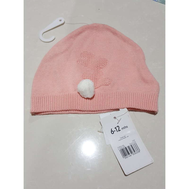 MOTHERCARE RABBIT BABY NEWBORN KNIT HAT TOPI KUPLUK BAYI RAJUT UNISEX 6 - 12M