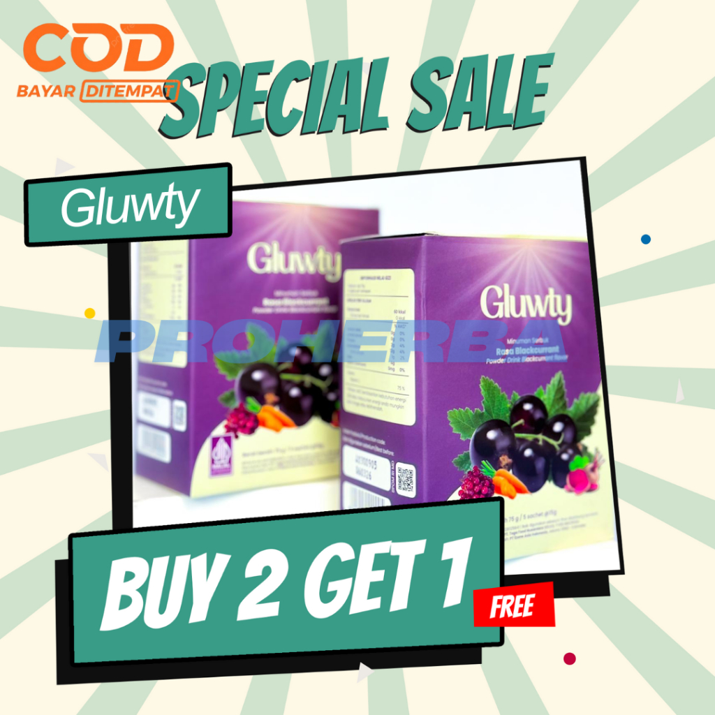 Gluwty Collagen Drink Kolagen Original 75g (3 Box)