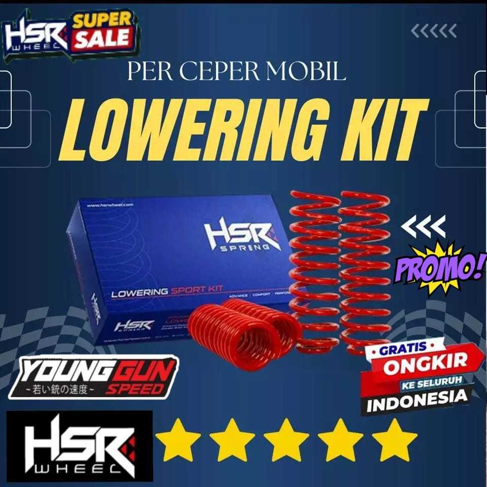 Spring mobil agya lowering kit hsr wheel per ceper mobil