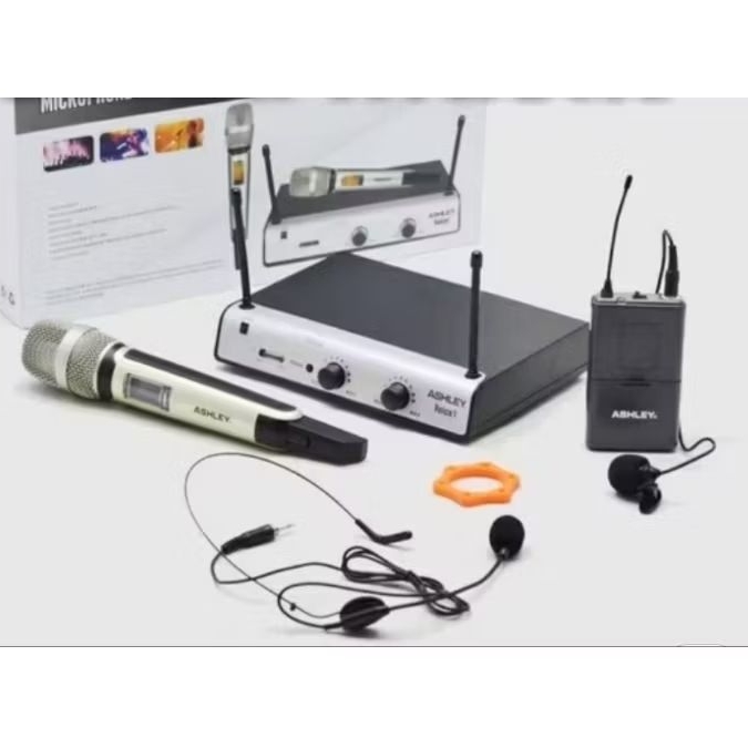 Mic Wireless Ashley Voice 1 (PJH)Pegang Jepit Headset