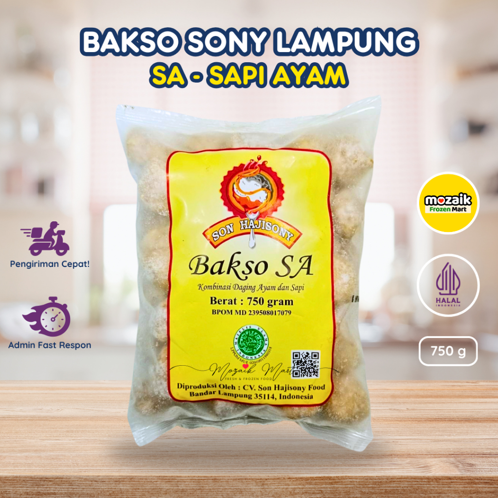 

Bakso Sony SA Sapi Ayam 750gr-Frozen Mart Frozen Food Palembang