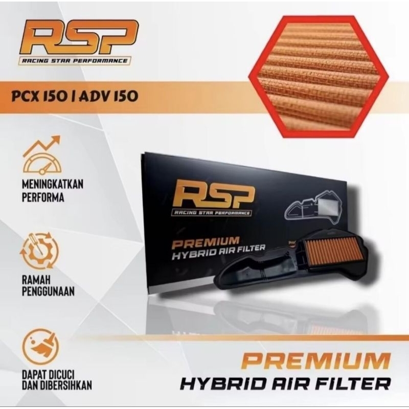 FILTER UDARA RSP PREMIUM HYBRID AIR FILTER HONDA PCX 150 ADV 150