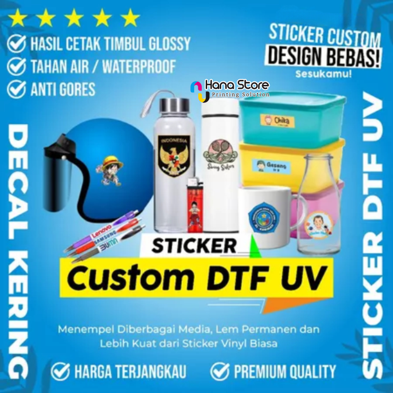 

Promo STICKER UV DTF A3 / STICKER UV DTF / Stiker Timbul ukuran A3 / STIKER CUSTOM DTV UV