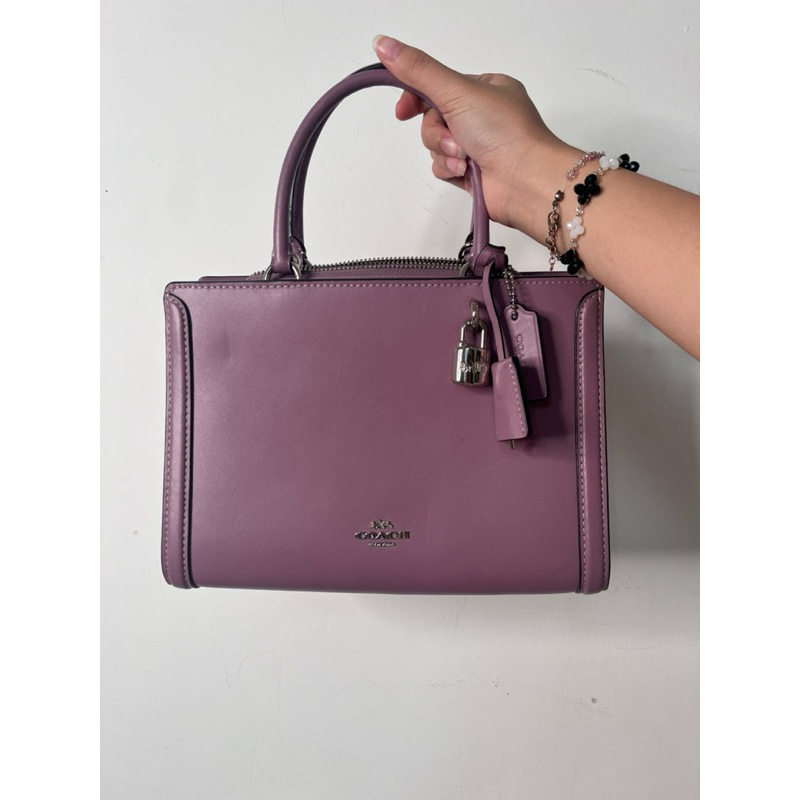 Coach tas kulit ungu (PRELOVED)