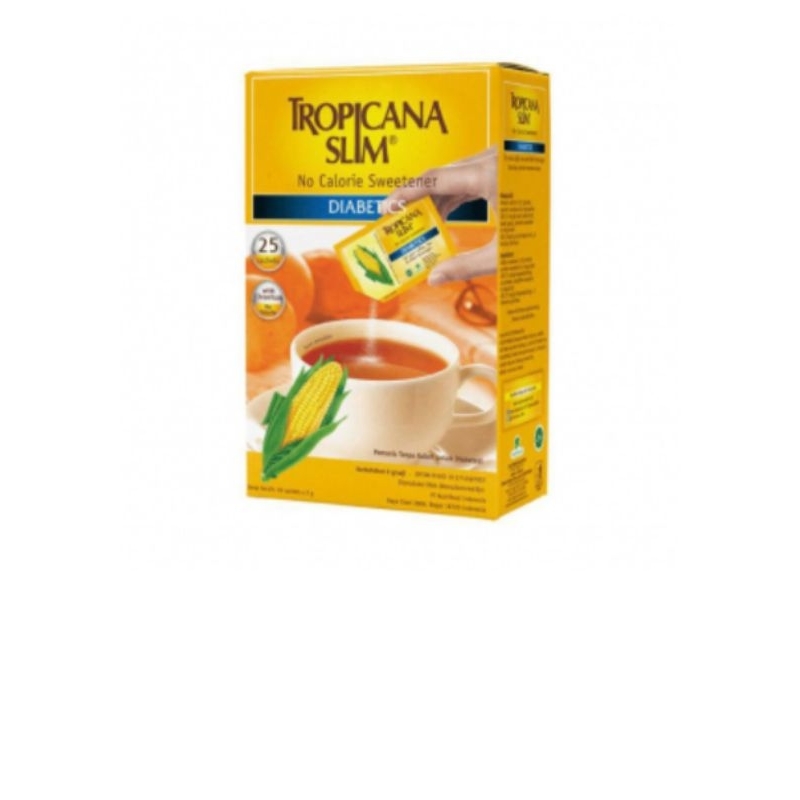 

TROPICANA SLIM SWEETNER NO CALORI DIABETICS BOX 25X2g