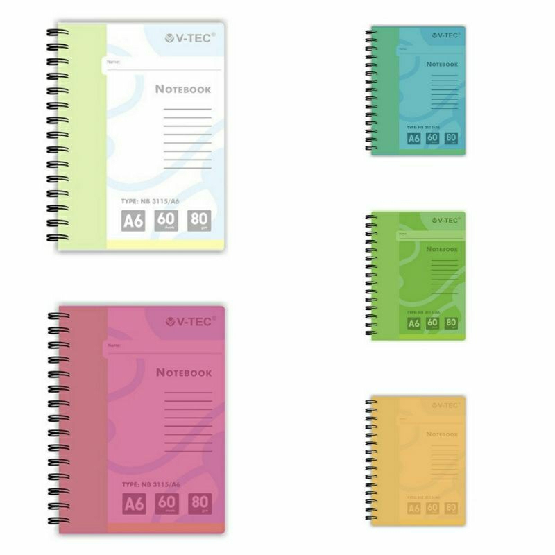 

Notebook line V-tech type NB 3115/A6 60 sheets 80 gsm