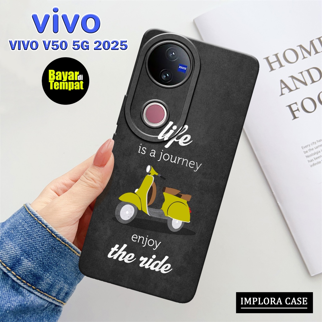 Case Vivo V50 5G 2025 Terbaru Motif Vespa IMPLORA CASE Casing Vivo V50 5G 2025 Softcase Pro Camera V