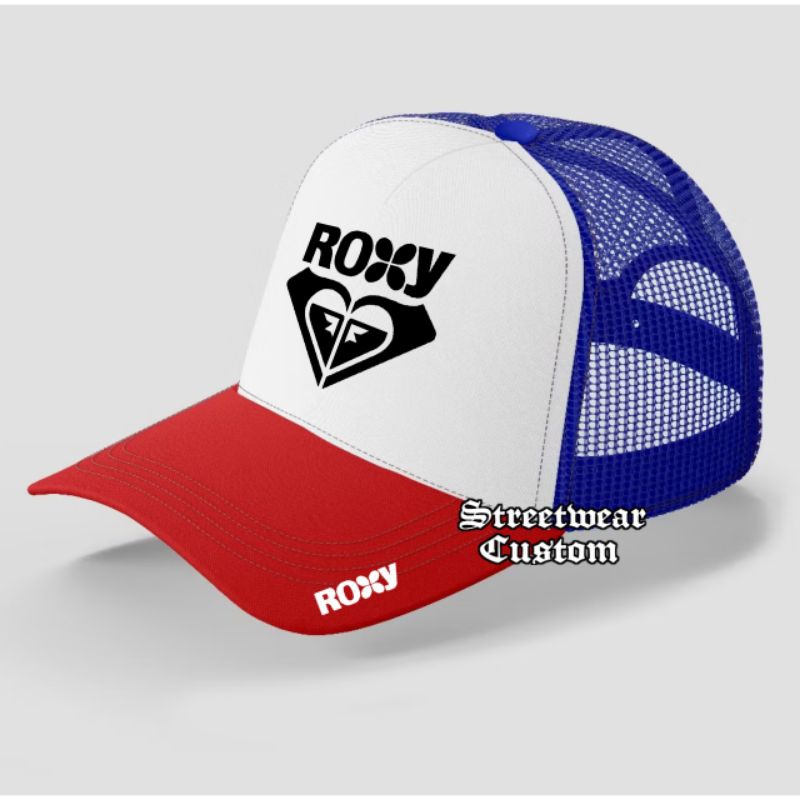 Topi Jaring Roxy | Topi Trucker Fashion Surf | Topi Bisbol Jala Pria Wanita | Topi Baseball Casual S