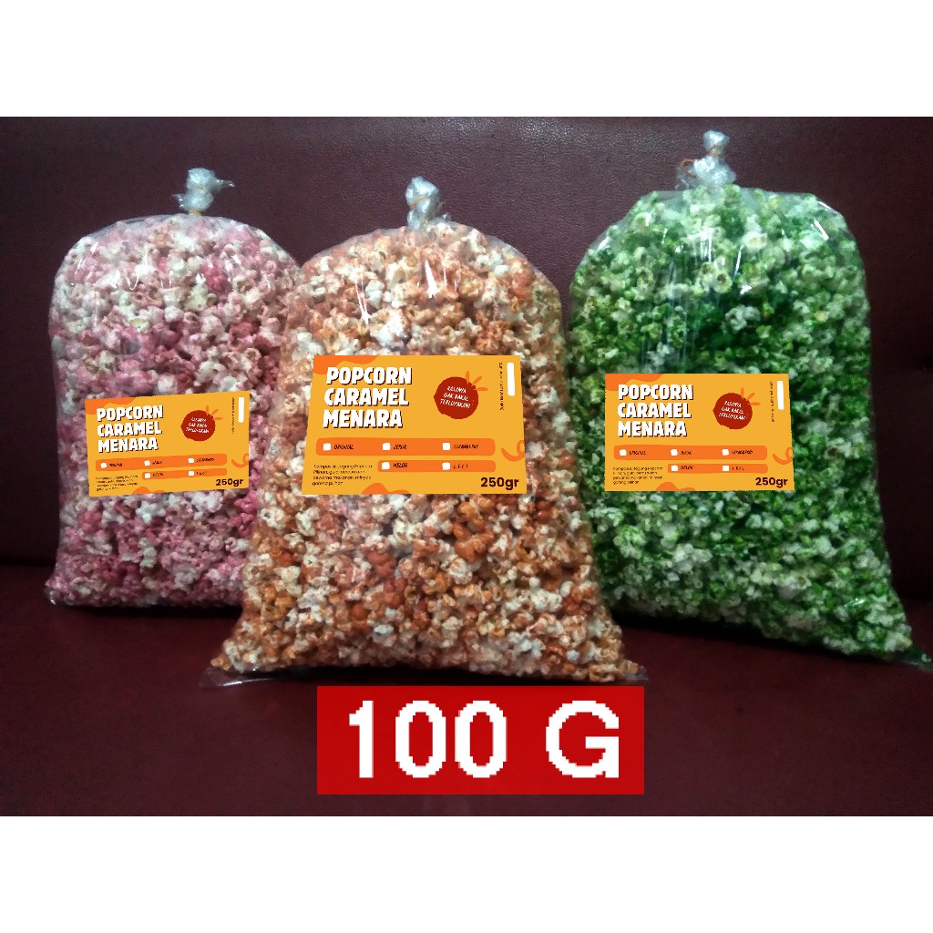 

Popcorn Karamel Kiloan 100gr Cap Menara
