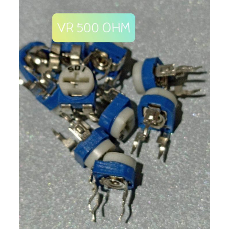 10BUAH Trimpot 500 OHM ( 501 ) Trimpot Trimmer 500 OHM 501 Variable Vertical Vr Blue