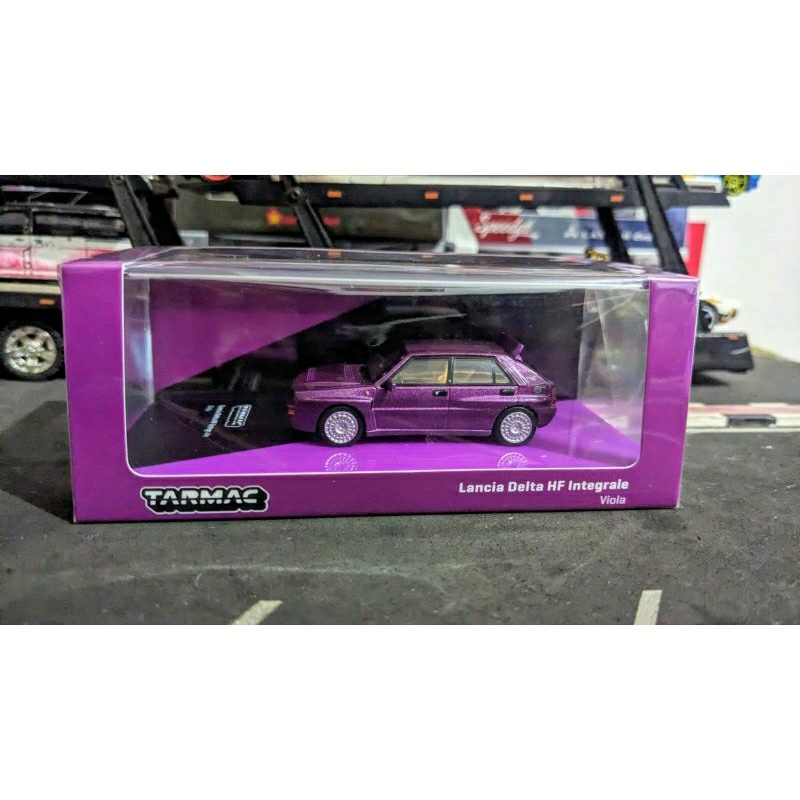Diecast Tarmac Lancia Delta HF Integrale Viola Segel