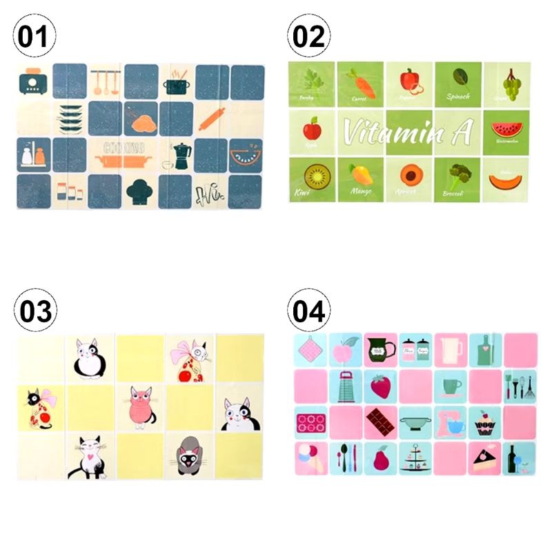 Wall Stiker Dinding Dapur Anti Minyak Bahan Alumunium Foil Motif Karakter