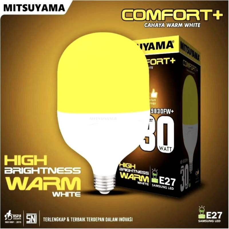 Bohlam Kapsul Led 30 Watt Mitsuyama MS-9830FW+ Warm White Kuning - LED Capsul Mitsuyama Comfort+ 30 
