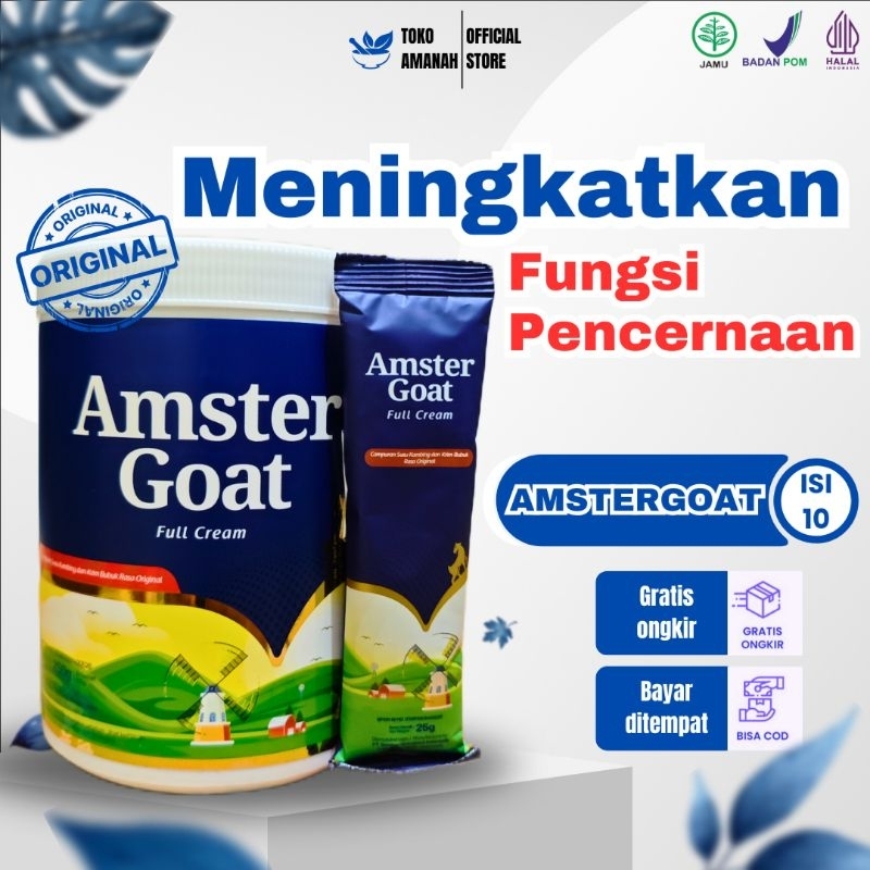 

Amstergoat Susu Kambing Bubuk Original 250gr Meningkatkan Kesehatan Pencernaan isi 10 sachet