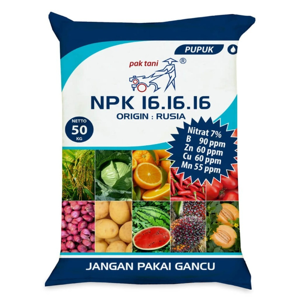 Pupuk NPK 16 16 16 Pak Tani 1 SAK BESAR - 50 KG