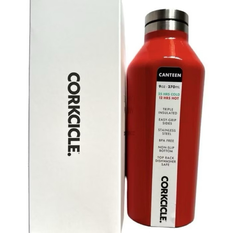 CORKCICLE Canteen Tumbler 9oz 270ml Cardinal Red