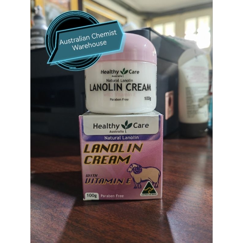 Healthy Care Australia Lanolin Cream with Vitamin E 100g - Made in Australia RB7