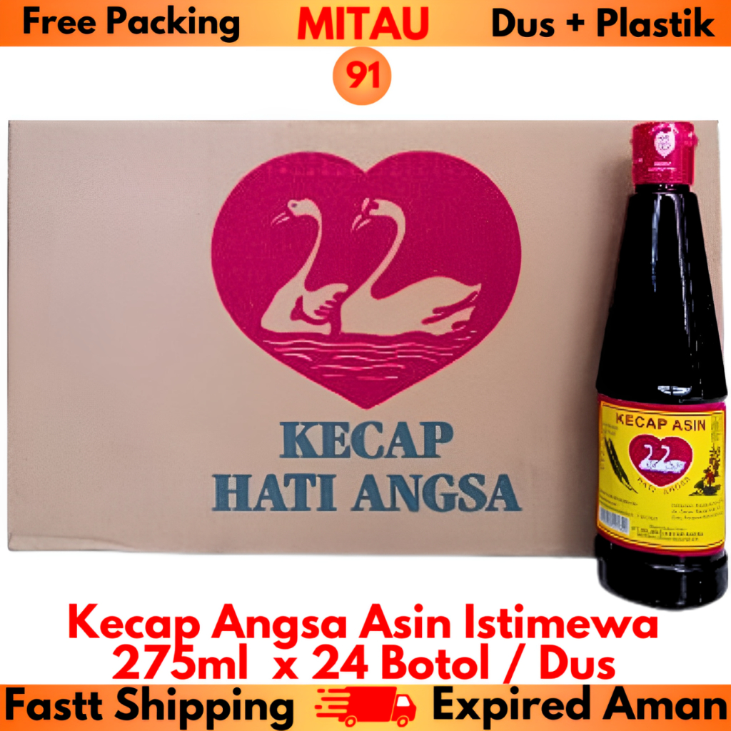 

Kecap Angsa Asin Istimewa 275ml x 24 Botol / Dus