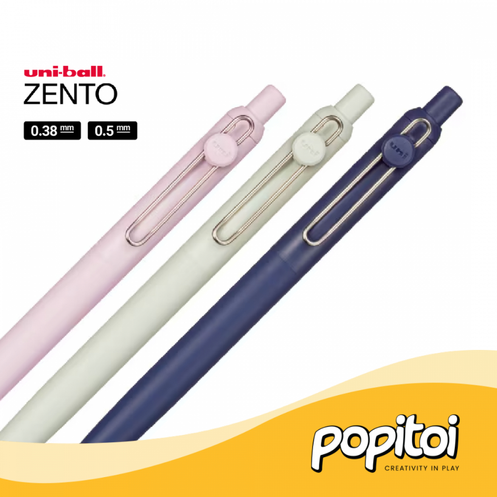 

UniBall Zento UBN-ZSC Standard Ballpoint Pen 0.38 0.5 mm Pulpen Bolpoin Uni Ball