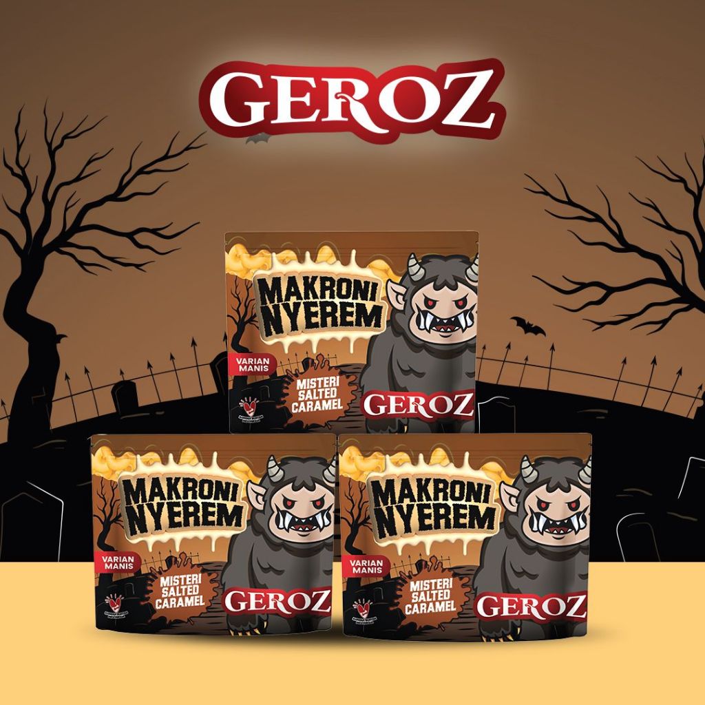 

wiw Geroz - Makroni Nyerem - varian manis rasa salted caramel isi 3
