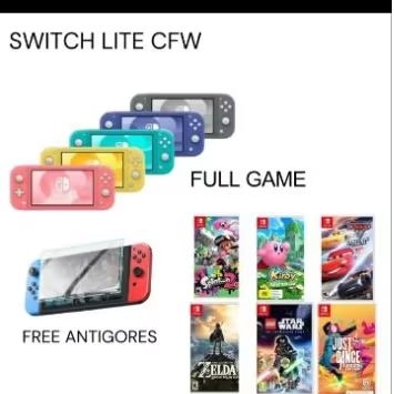 Nintendo Switch Lite CFW 128 Gb full game