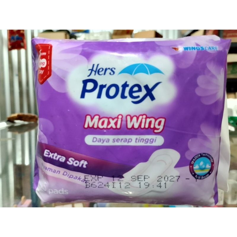 hers protex maxi wing ungu isi 5 pads