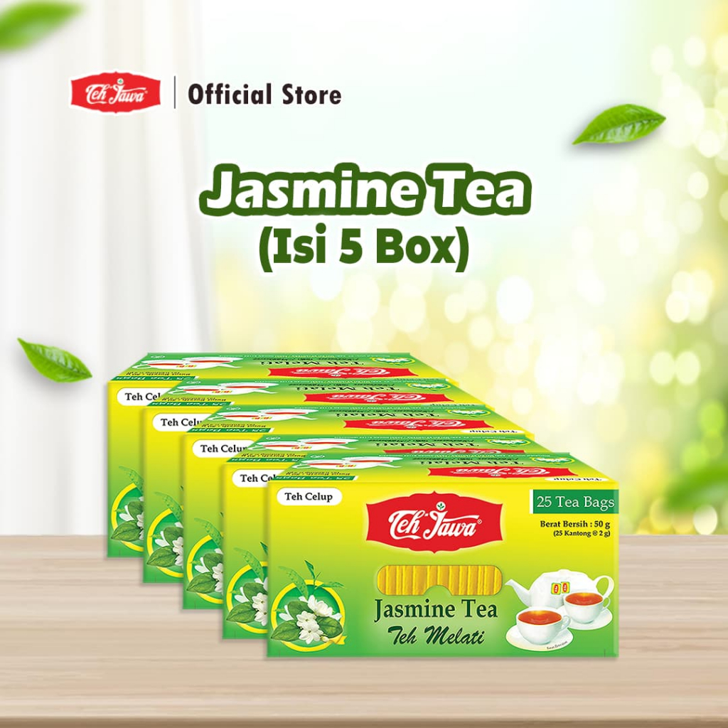 

Teh Jawa BKS Jasmine Tea Enveloped Celup isi 25 per Pack (isi 5 Pcs)