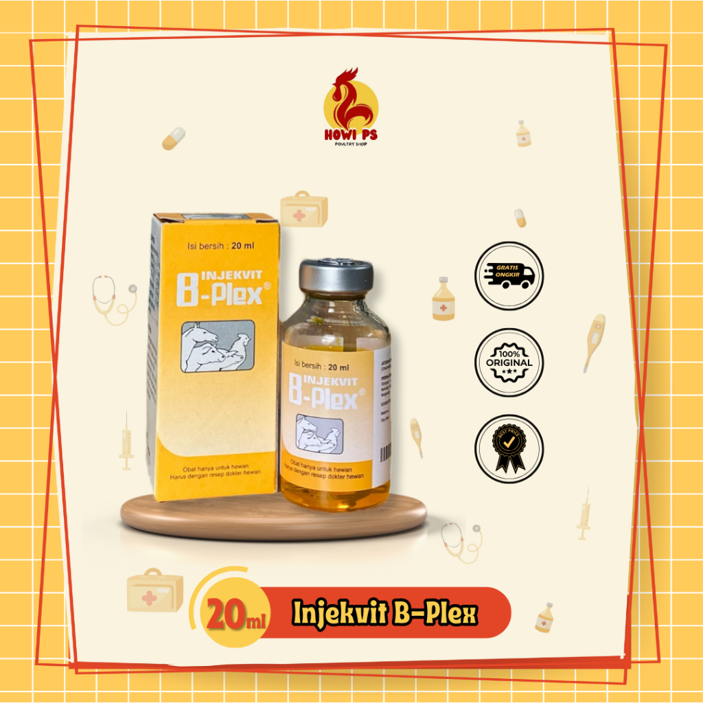 Injekvit B-Plex Medion Vitamin B Complex Unggas Sapi Babi Kuda 20ml