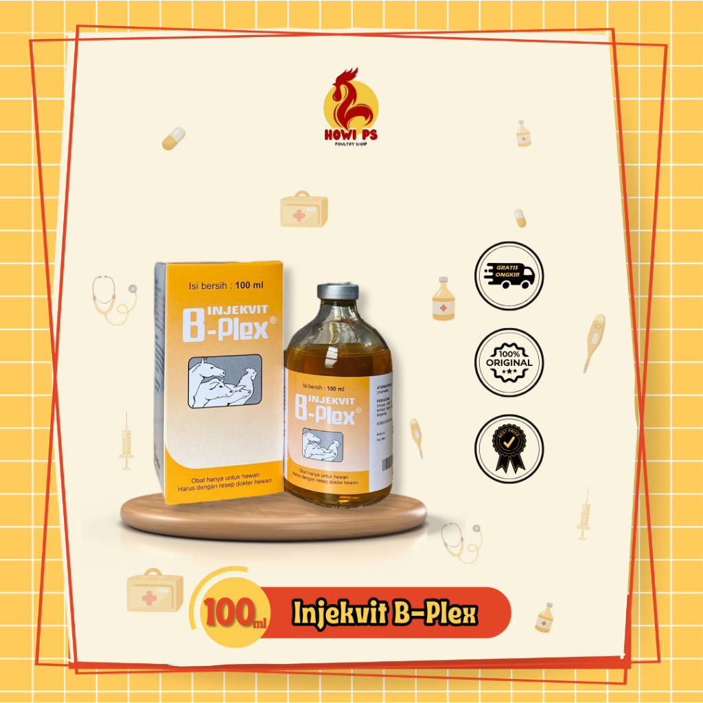 Injekvit B-Plex Medion Vitamin B Complex Unggas Sapi Babi Kuda 100ml