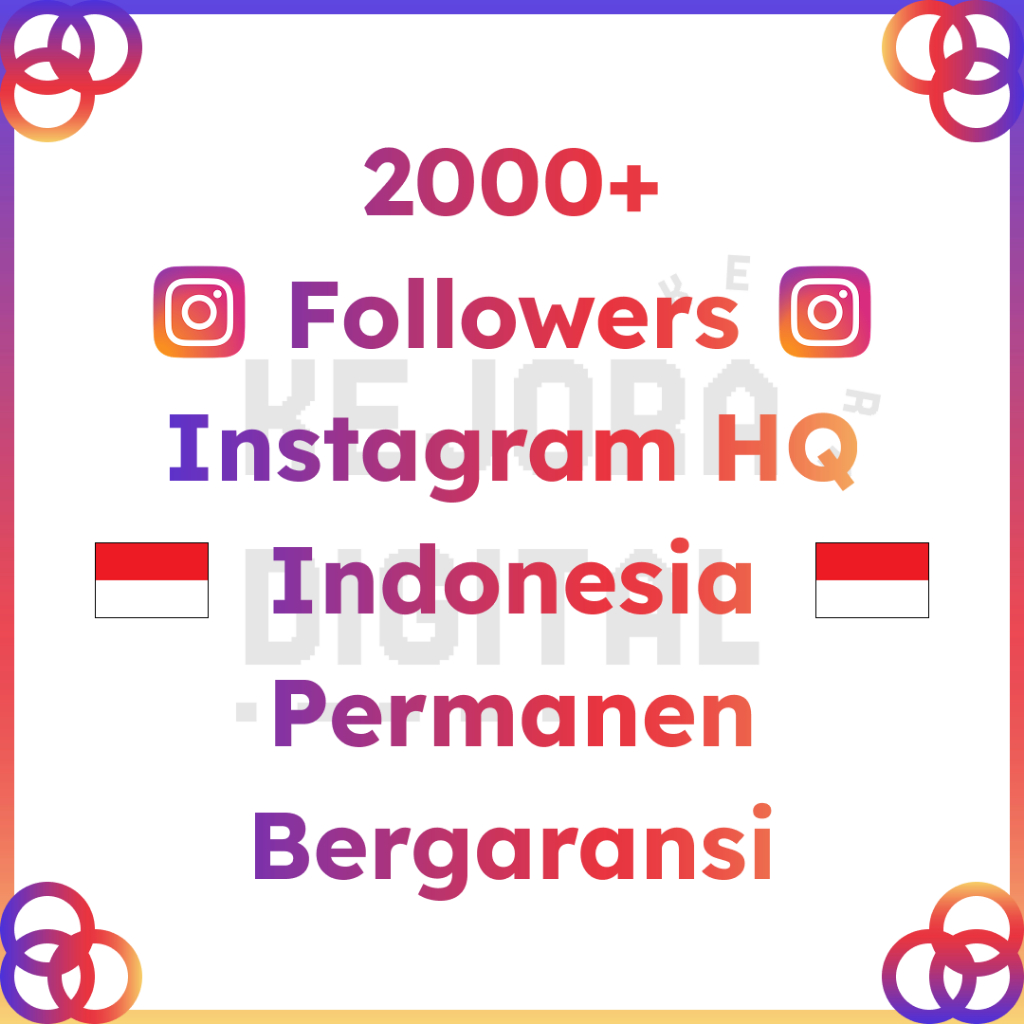 Followers Instagram Indonesia Permanen Bergaransi | Folls IG Indo | 1000+ 2000+ Follower Non Drop Pe