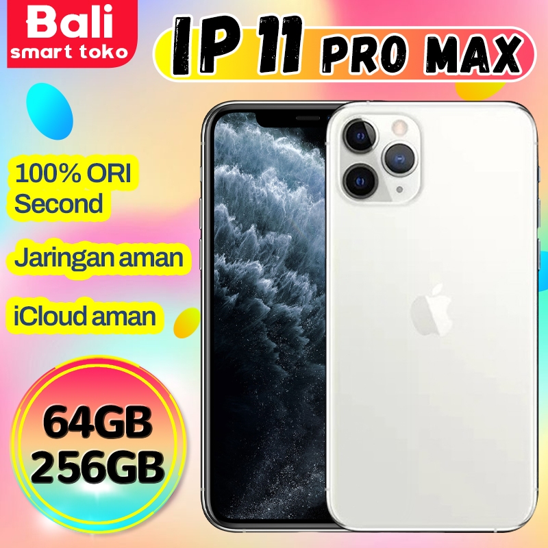 IPHONE 11 Pro Max 64gb 256g Second Bekas Fulset Mulus Inter Garansi Sinyal Seperti baru ip 11pro max