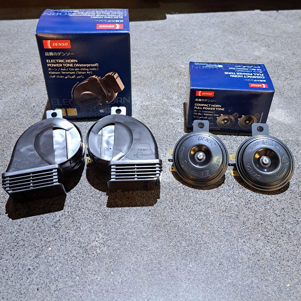 KLAKSON MOTOR MOBIL GEPENG DENSO ; KEONG TEROMPET WATERPROOF UNIVERSAL ORIGINAL