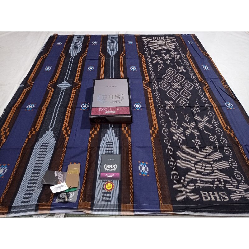 Sarung BHS Excellent Songket SGK Silver Warna Hitam Abu
