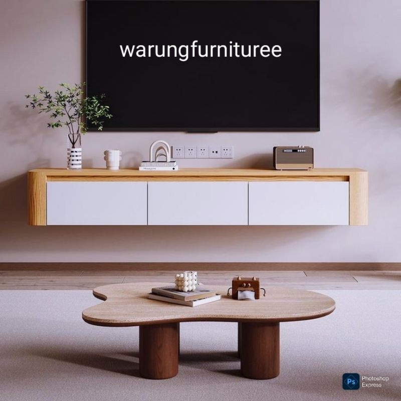 meja tv gantung minimalis rak tv modern