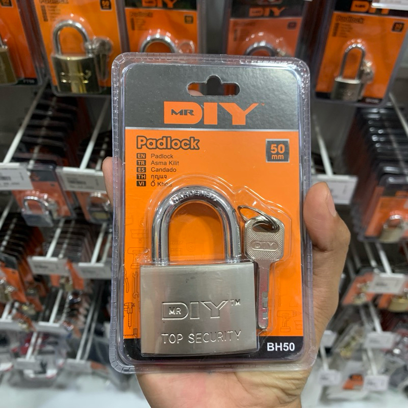Kunci Gembok Pagar Padlock 50mm Safety Tahan Lama Anti Karat MR DIY