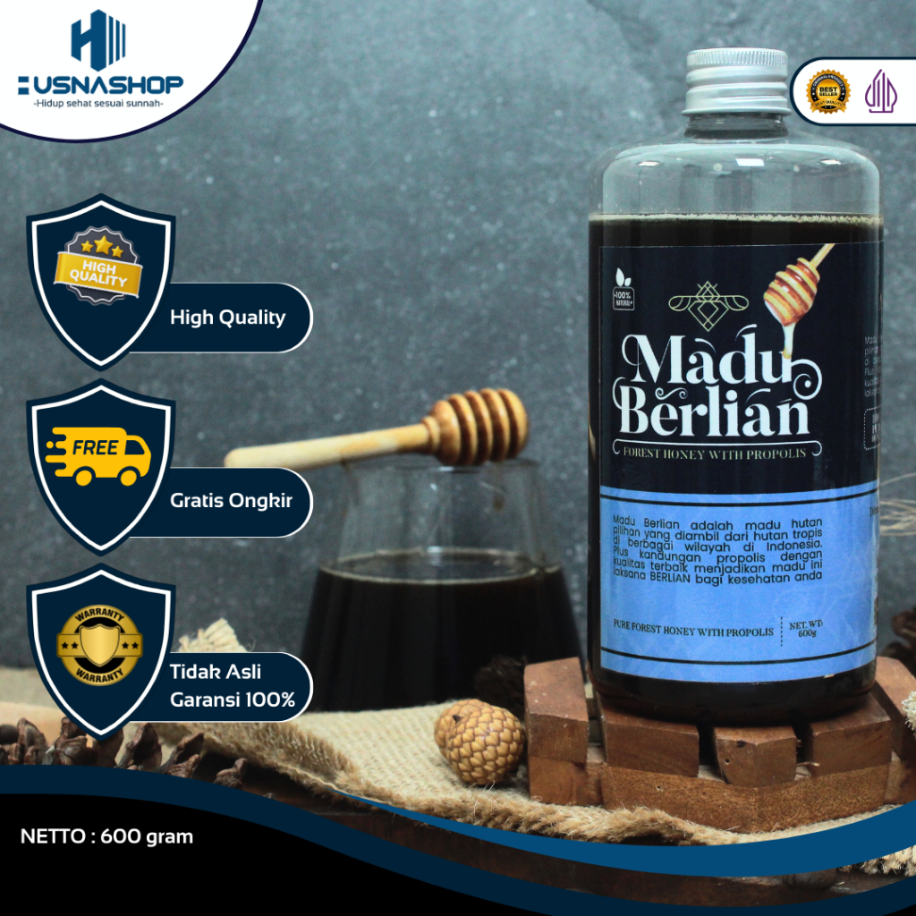 

Madu Berlian - Madu Plus Propolis High Quality 600gram MB002