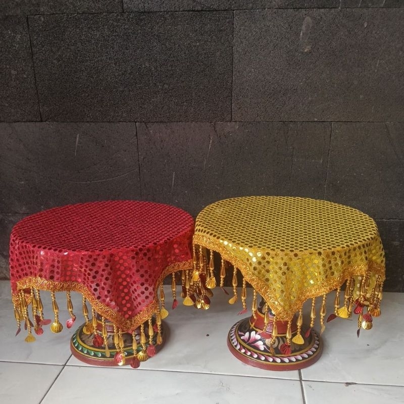 rangkub / taplak dulang motif mote/merah,putih dan kuning