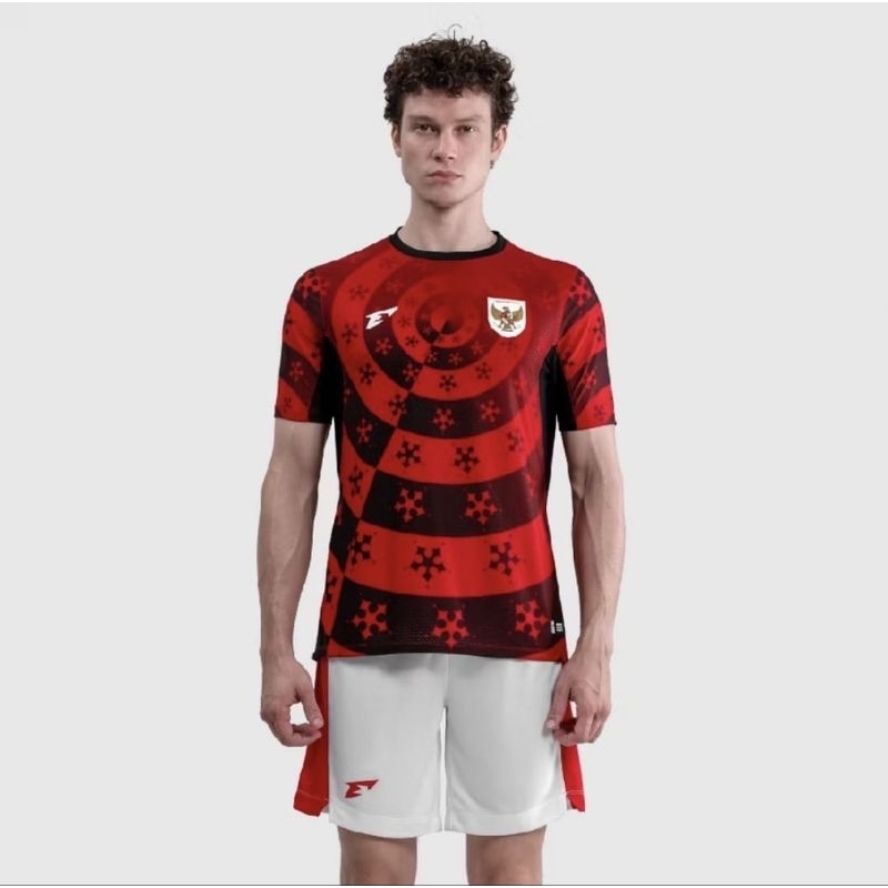 ERSPO Jersey Pre Match Indonesia Red Jersey Timnas Indonesia Pre Match Merah