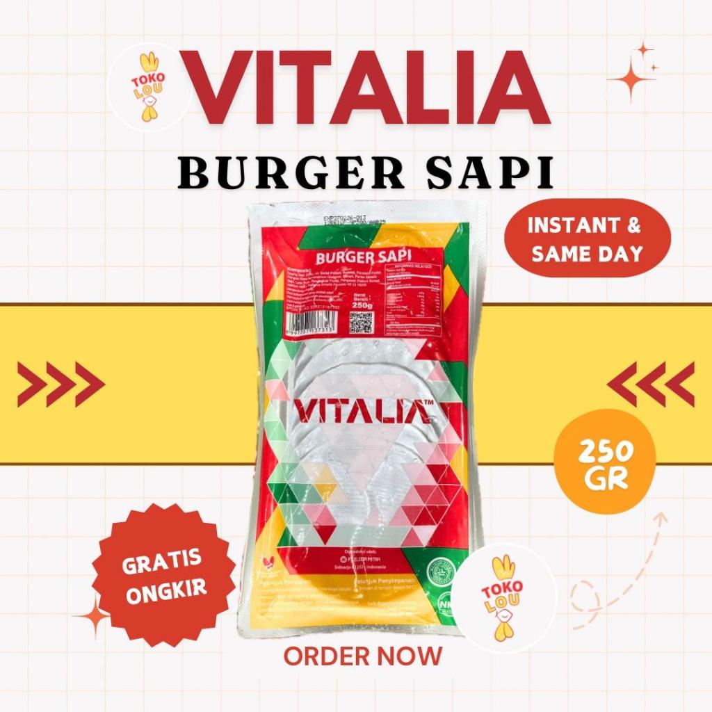 

VITALIA BURGER SAPI 250 GR ISI 10