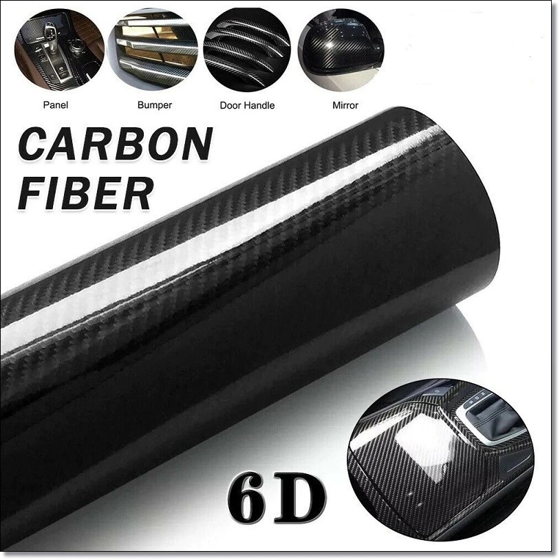 Sticker Skotlite karbon 6D 5D 3D 2D Skotlet Karbon MobilMebar 152 cm Skotlite Carbon Hitam Super Glo