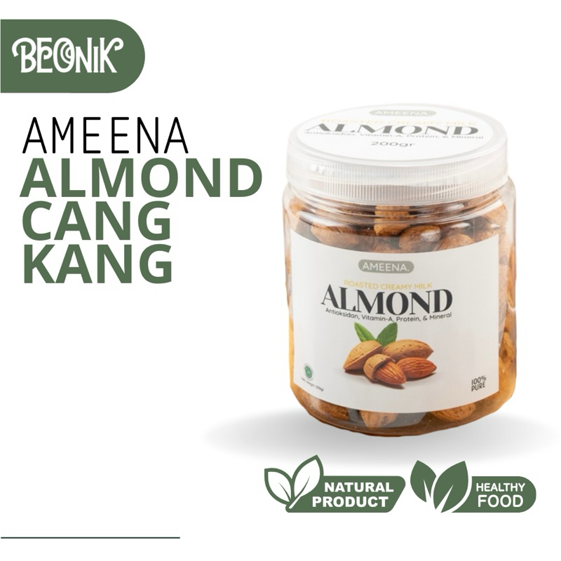 

[ TOPLES ] Almond Cangkang Roasted 200GR | Ameena Premium Quality